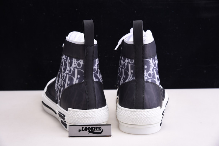 TB DR B23 High Top Oblique Sneaker Black & White