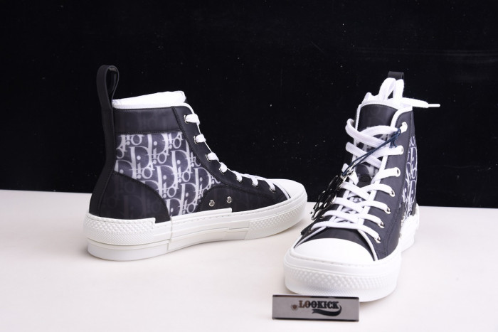 TB DR B23 High Top Oblique Sneaker Black & White