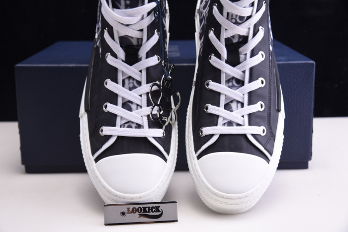 TB DR B23 High Top Oblique Sneaker Black & White