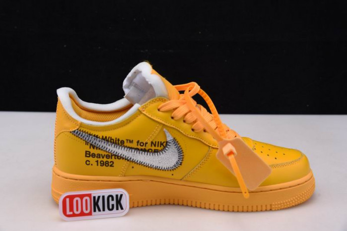 TB Nike Air Force 1 Low OFF-WHITE University Gold Metallic Silver DD1876-700