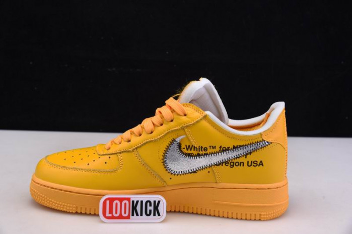 TB Nike Air Force 1 Low OFF-WHITE University Gold Metallic Silver DD1876-700