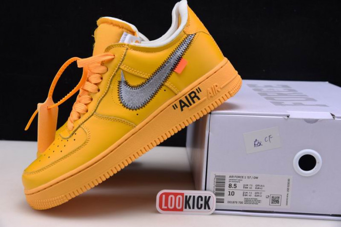 TB Nike Air Force 1 Low OFF-WHITE University Gold Metallic Silver DD1876-700