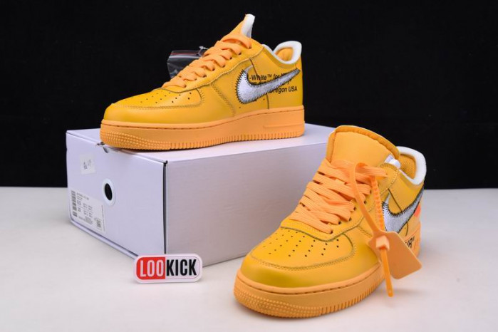 TB Nike Air Force 1 Low OFF-WHITE University Gold Metallic Silver DD1876-700