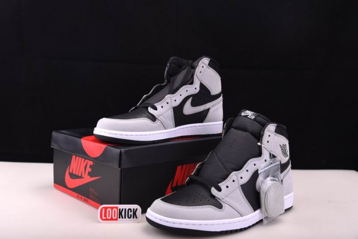 TB Air Jordan 1 Retro High Black White Light Smoke Grey 555088-035