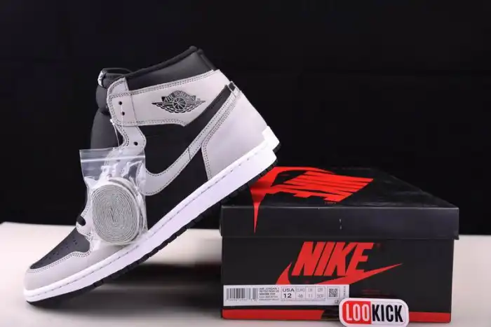 Cheap Air Jordan 1 Retro High Black White Light Smoke Grey 555088-035