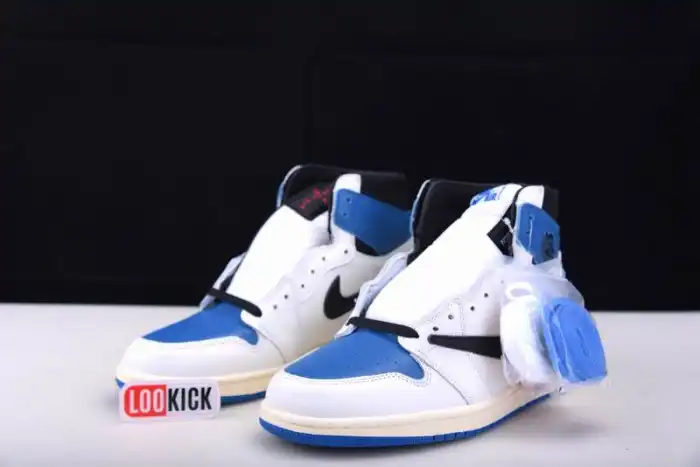 Kicked Out Shoe Store Air Jordan 1 Travis Scott Blue and White DH3227-105