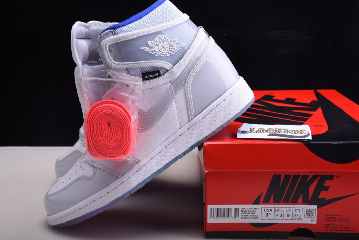 TB Air Jordan 1 Retro High Zoom White Racer Blue CK6637-104