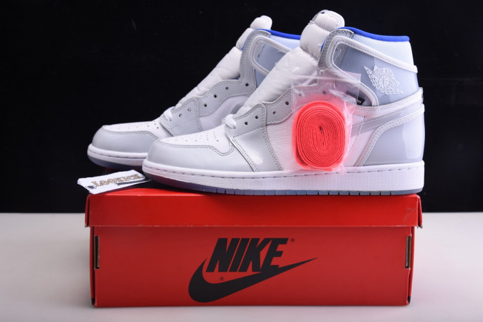 TB Air Jordan 1 Retro High Zoom White Racer Blue CK6637-104