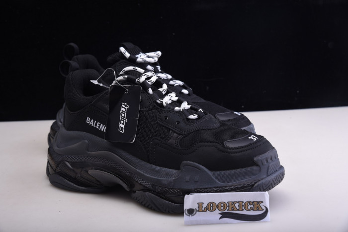 KICKWHO BLCG Wmns Triple S Trainer 'Black Clear Sole' 544351 W09O1 1000