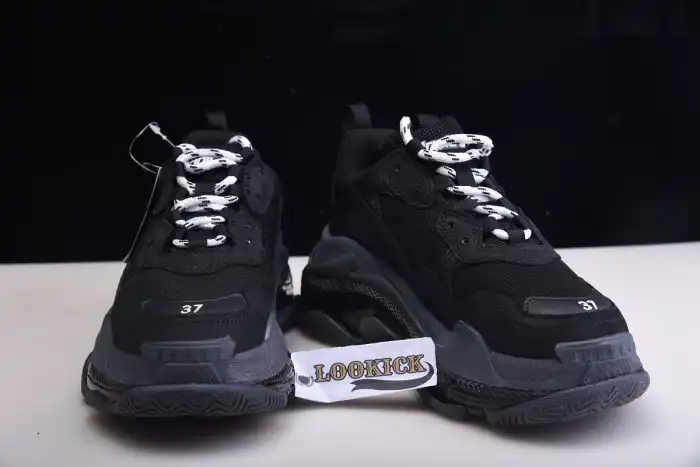 Cheap LY BLCG Wmns Triple S Trainer 'Black Clear Sole' 544351 W09O1 1000