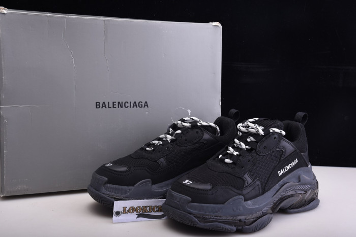 KICKWHO BLCG Wmns Triple S Trainer 'Black Clear Sole' 544351 W09O1 1000