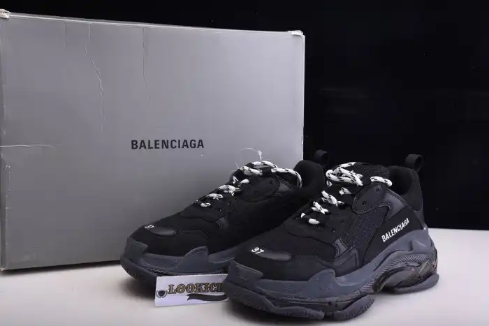 Bmlin Shoes BLCG Wmns Triple S Trainer 'Black Clear Sole' 544351 W09O1 1000