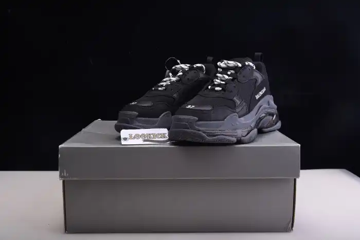 Bmlin Shoes BLCG Wmns Triple S Trainer 'Black Clear Sole' 544351 W09O1 1000