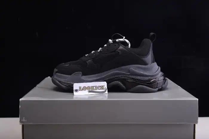 Bmlin Shoes BLCG Wmns Triple S Trainer 'Black Clear Sole' 544351 W09O1 1000