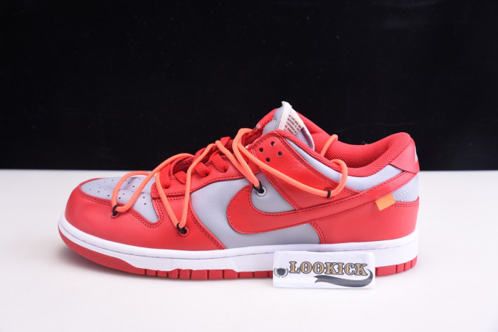 TB OFF-WHITE x Dunk Low 'University Red' CT0856-600