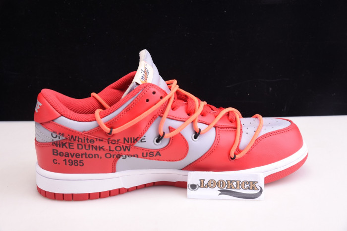 TB OFF-WHITE x Dunk Low 'University Red' CT0856-600