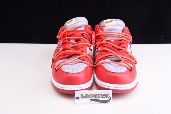 TB OFF-WHITE x Dunk Low 'University Red' CT0856-600