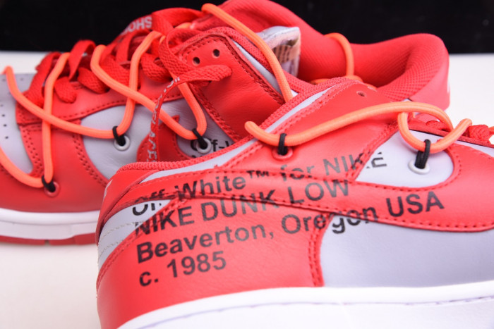 TB OFF-WHITE x Dunk Low 'University Red' CT0856-600