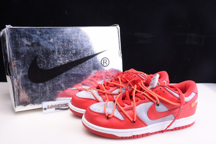 TB OFF-WHITE x Dunk Low 'University Red' CT0856-600