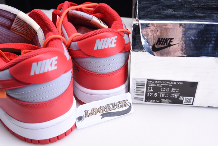 TB OFF-WHITE x Dunk Low 'University Red' CT0856-600