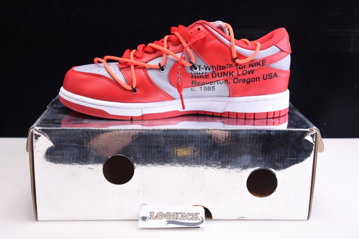 TB OFF-WHITE x Dunk Low 'University Red' CT0856-600