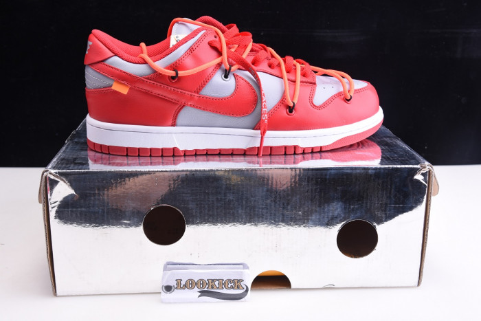 TB OFF-WHITE x Dunk Low 'University Red' CT0856-600