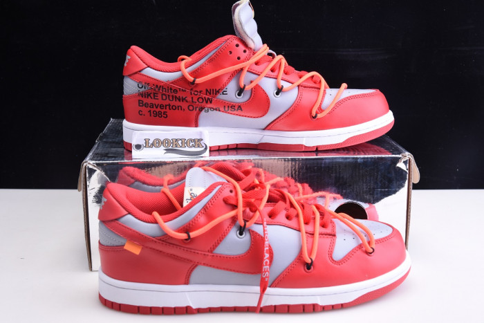 TB OFF-WHITE x Dunk Low 'University Red' CT0856-600