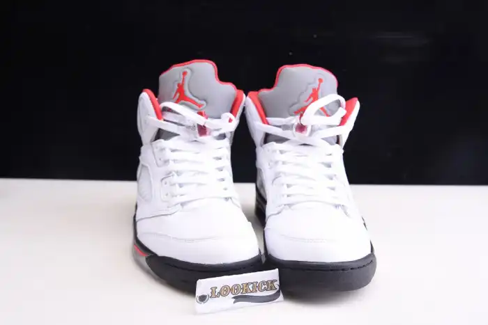 Affordable Air Jordan 5 Retro Fire Red Silver Tongue (2020) DA1911-102