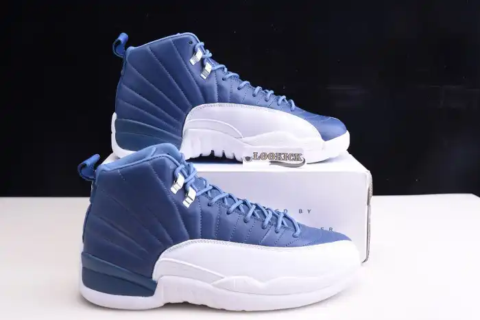 Cheap Air Jordan 12 Retro Stone Blue 130690-404