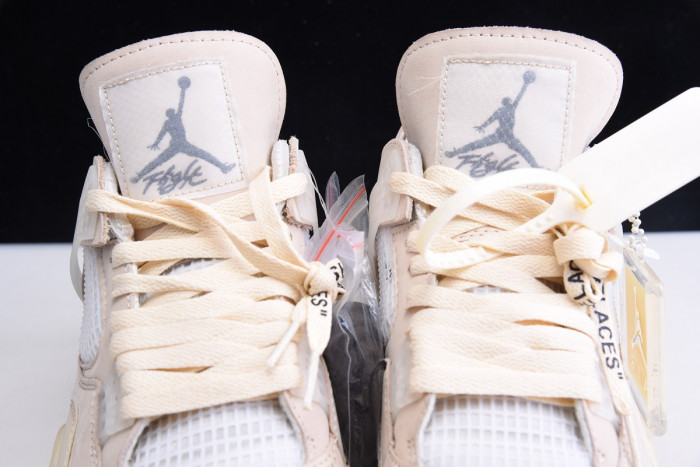 KICKWHO Off-White x Air Jordan 4 Sail CV9388-100