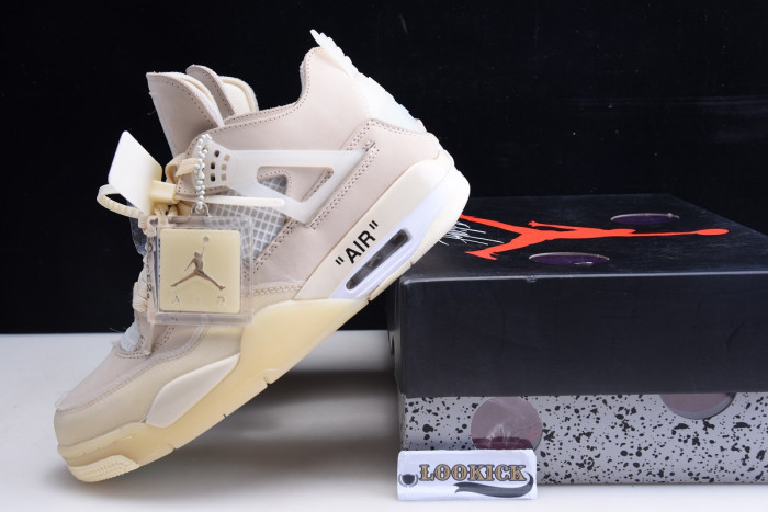 KICKWHO Off-White x Air Jordan 4 Sail CV9388-100