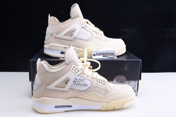 KICKWHO Off-White x Air Jordan 4 Sail CV9388-100