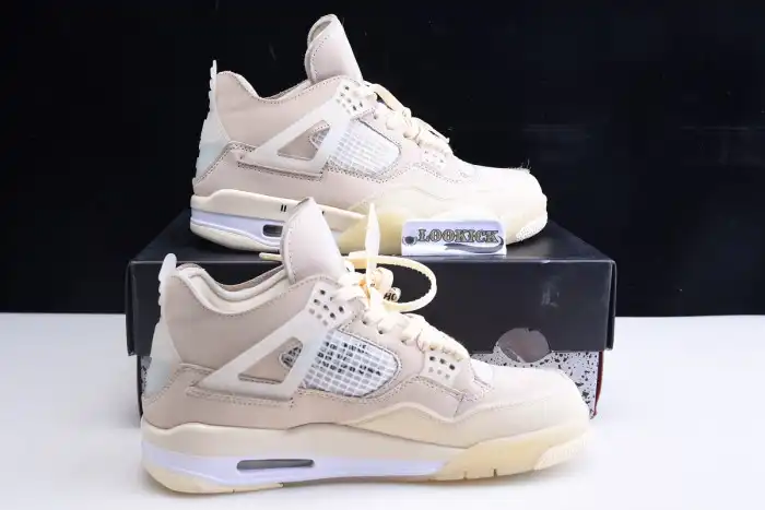 Cheap Off-White x Air Jordan 4 Sail CV9388-100