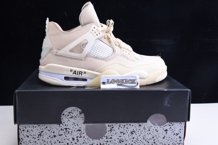 KICKWHO Off-White x Air Jordan 4 Sail CV9388-100