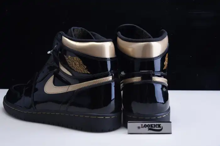 Kick Theory AIR JORDAN 1 RETRO HIGH BLACK METALLIC GOLD (2020) 555088-032