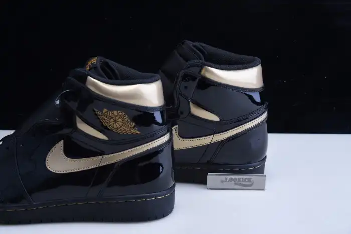 Bmlin Shoes AIR JORDAN 1 RETRO HIGH BLACK METALLIC GOLD (2020) 555088-032