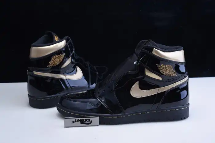 Kick Theory AIR JORDAN 1 RETRO HIGH BLACK METALLIC GOLD (2020) 555088-032