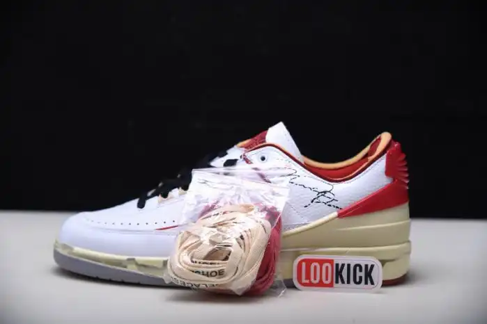 Cheap Jordan 2 Retro Low SP Off-White White Red DJ4375-106