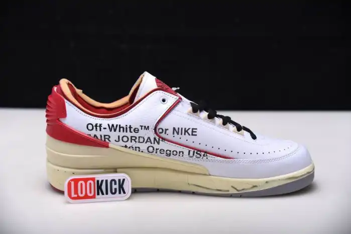 Reps TBkick Jordan 2 Retro Low SP Off-White White Red DJ4375-106