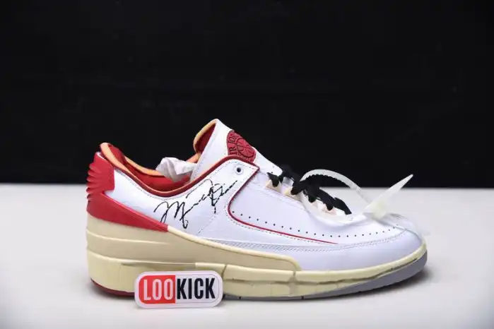 Bmlin Shoes Jordan 2 Retro Low SP Off-White White Red DJ4375-106