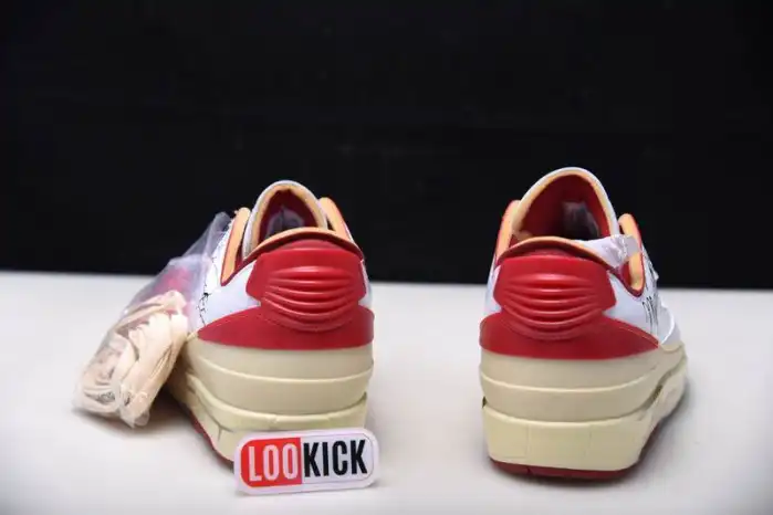 Reps TBkick Jordan 2 Retro Low SP Off-White White Red DJ4375-106