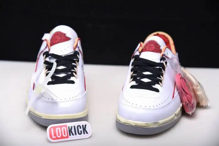 Reps TBkick Jordan 2 Retro Low SP Off-White White Red DJ4375-106