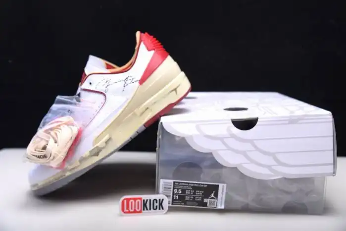 Reps TBkick Jordan 2 Retro Low SP Off-White White Red DJ4375-106