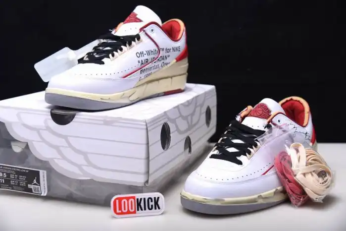 Reps TBkick Jordan 2 Retro Low SP Off-White White Red DJ4375-106