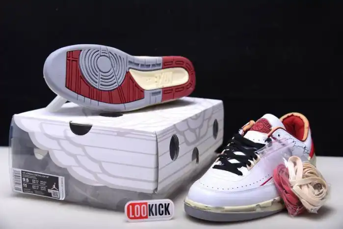 Bmlin Shoes Jordan 2 Retro Low SP Off-White White Red DJ4375-106