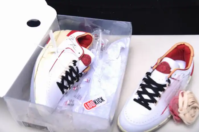 Bmlin Shoes Jordan 2 Retro Low SP Off-White White Red DJ4375-106