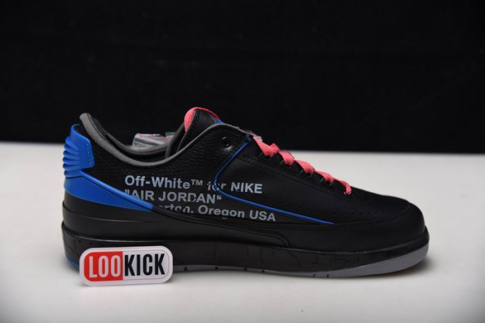 TB Jordan 2 Retro Low SP Off-White Black Blue DJ4375-004