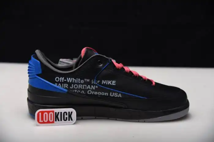 Rep TBkick Jordan 2 Retro Low SP Off-White Black Blue DJ4375-004