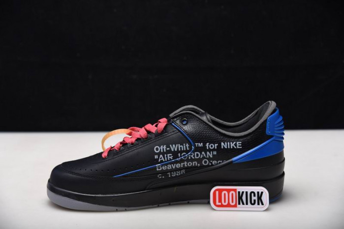 TB Jordan 2 Retro Low SP Off-White Black Blue DJ4375-004