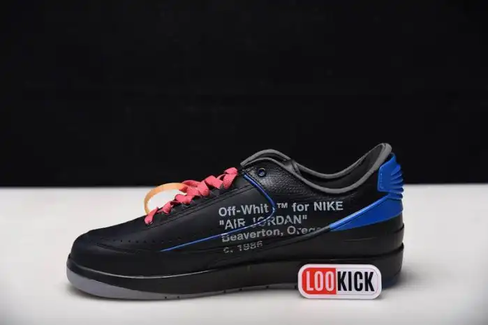 Rep TBkick Jordan 2 Retro Low SP Off-White Black Blue DJ4375-004